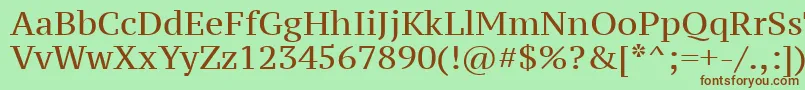 Шрифт Ptz55f – коричневые шрифты на зелёном фоне