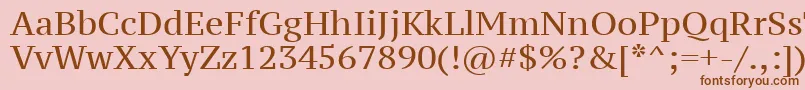 Ptz55f Font – Brown Fonts on Pink Background