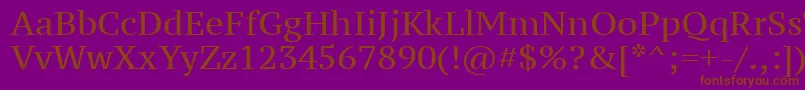Ptz55f Font – Brown Fonts on Purple Background