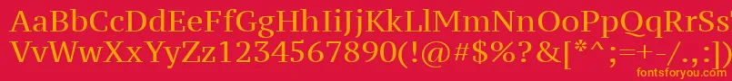 Ptz55f Font – Orange Fonts on Red Background