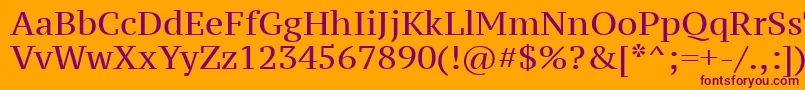 Ptz55f Font – Purple Fonts on Orange Background