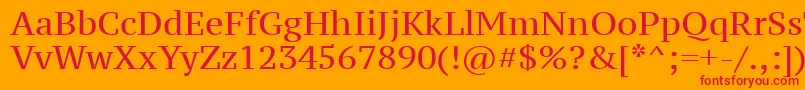 Ptz55f Font – Red Fonts on Orange Background