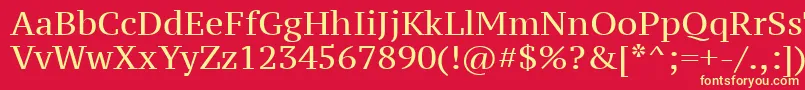 Ptz55f Font – Yellow Fonts on Red Background