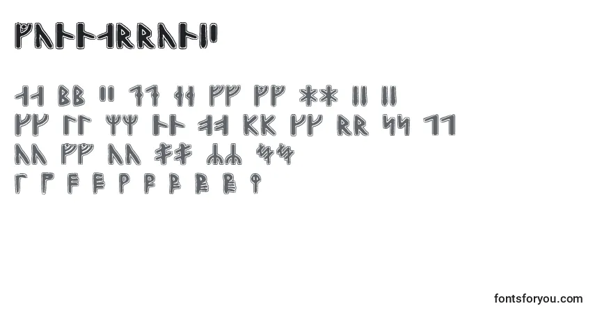 Gunnarrunic-fontti – aakkoset, numerot, erikoismerkit