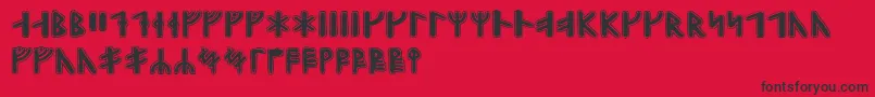 fuente Gunnarrunic – Fuentes Negras Sobre Fondo Rojo