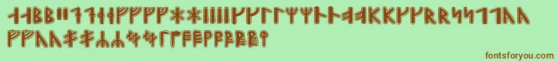 Gunnarrunic Font – Brown Fonts on Green Background