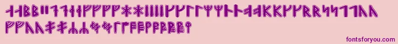 Шрифт Gunnarrunic – фиолетовые шрифты на розовом фоне