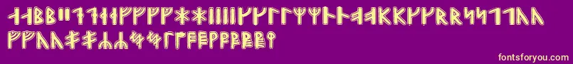 Gunnarrunic Font – Yellow Fonts on Purple Background