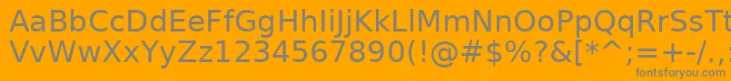 AeAlyermook Font – Gray Fonts on Orange Background
