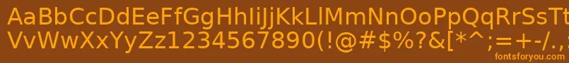 AeAlyermook Font – Orange Fonts on Brown Background