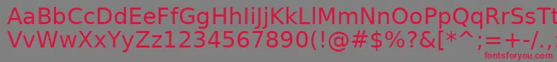 AeAlyermook-Schriftart – Rote Schriften auf grauem Hintergrund