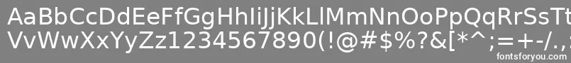 フォントAeAlyermook – 灰色の背景に白い文字