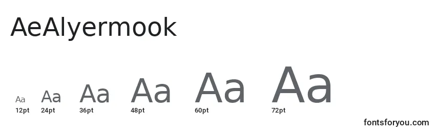 Размеры шрифта AeAlyermook