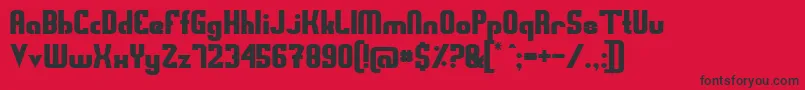 SwedenFunkisStraight Font – Black Fonts on Red Background