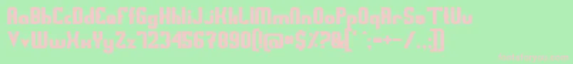 SwedenFunkisStraight Font – Pink Fonts on Green Background