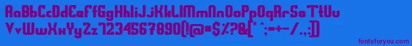 SwedenFunkisStraight Font – Purple Fonts on Blue Background