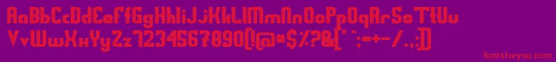 SwedenFunkisStraight Font – Red Fonts on Purple Background