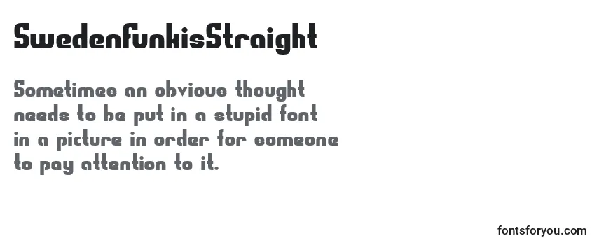 Review of the SwedenFunkisStraight Font