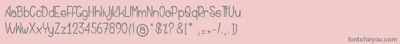 Saintandrewdeskiwis Font – Gray Fonts on Pink Background