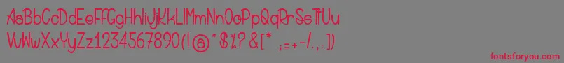 Saintandrewdeskiwis Font – Red Fonts on Gray Background