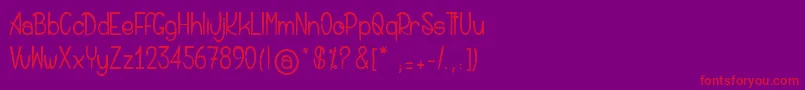 Saintandrewdeskiwis Font – Red Fonts on Purple Background