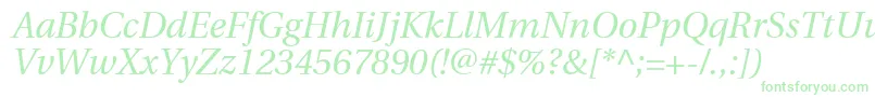 UtopiaItalic Font – Green Fonts on White Background