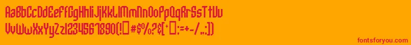 ArcheryBlackCondensed Font – Red Fonts on Orange Background