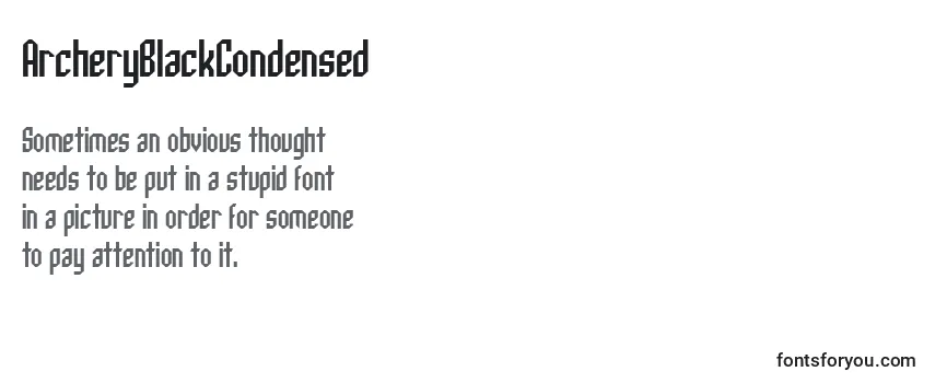 ArcheryBlackCondensed Font