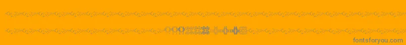 IvyTilesPromo-Schriftart – Graue Schriften auf orangefarbenem Hintergrund