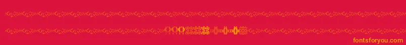 IvyTilesPromo Font – Orange Fonts on Red Background
