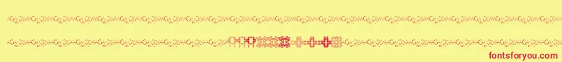 フォントIvyTilesPromo – 赤い文字の黄色い背景