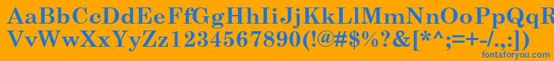 CenturySchoolbookРџРѕР»СѓР¶РёСЂРЅС‹Р№ Font – Blue Fonts on Orange Background