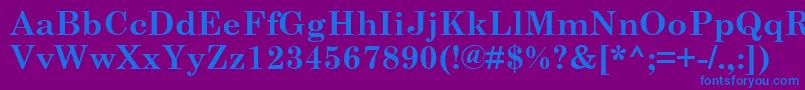 CenturySchoolbookРџРѕР»СѓР¶РёСЂРЅС‹Р№ Font – Blue Fonts on Purple Background