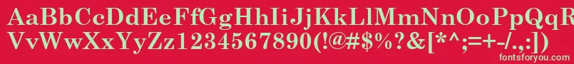 CenturySchoolbookРџРѕР»СѓР¶РёСЂРЅС‹Р№ Font – Green Fonts on Red Background