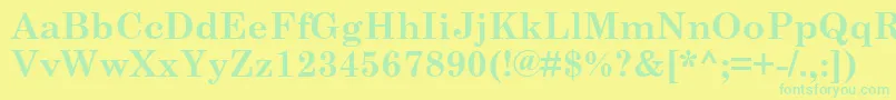 CenturySchoolbookРџРѕР»СѓР¶РёСЂРЅС‹Р№ Font – Green Fonts on Yellow Background