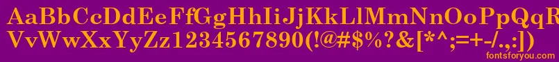 CenturySchoolbookРџРѕР»СѓР¶РёСЂРЅС‹Р№ Font – Orange Fonts on Purple Background