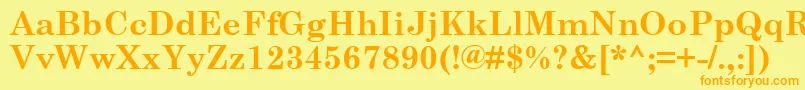 CenturySchoolbookРџРѕР»СѓР¶РёСЂРЅС‹Р№ Font – Orange Fonts on Yellow Background