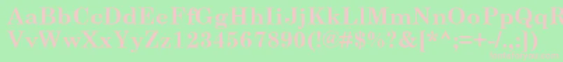 CenturySchoolbookРџРѕР»СѓР¶РёСЂРЅС‹Р№ Font – Pink Fonts on Green Background