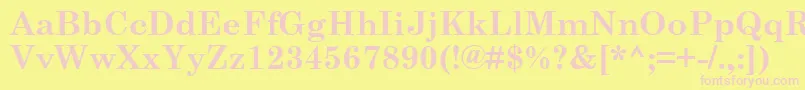 フォントCenturySchoolbookРџРѕР»СѓР¶РёСЂРЅС‹Р№ – ピンクのフォント、黄色の背景