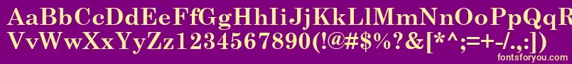 CenturySchoolbookРџРѕР»СѓР¶РёСЂРЅС‹Р№ Font – Yellow Fonts on Purple Background