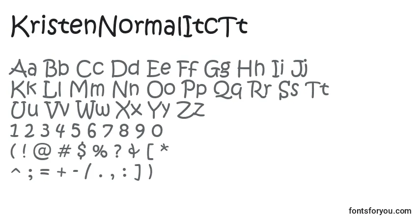 Schriftart KristenNormalItcTt – Alphabet, Zahlen, spezielle Symbole