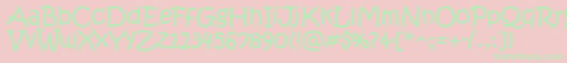 KristenNormalItcTt Font – Green Fonts on Pink Background