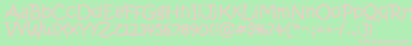 KristenNormalItcTt Font – Pink Fonts on Green Background