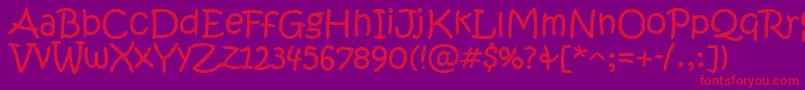 KristenNormalItcTt Font – Red Fonts on Purple Background