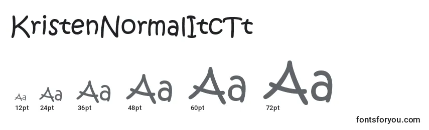 Размеры шрифта KristenNormalItcTt