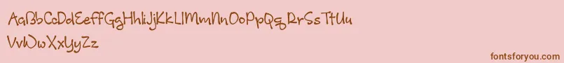 EnoughForMe-Schriftart – Braune Schriften auf rosa Hintergrund