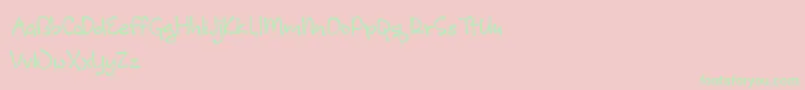 EnoughForMe Font – Green Fonts on Pink Background