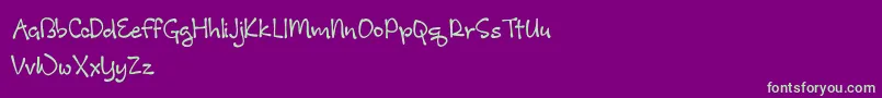 EnoughForMe Font – Green Fonts on Purple Background