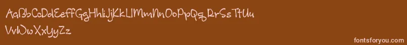EnoughForMe Font – Pink Fonts on Brown Background
