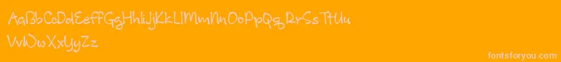 Police EnoughForMe – polices roses sur fond orange